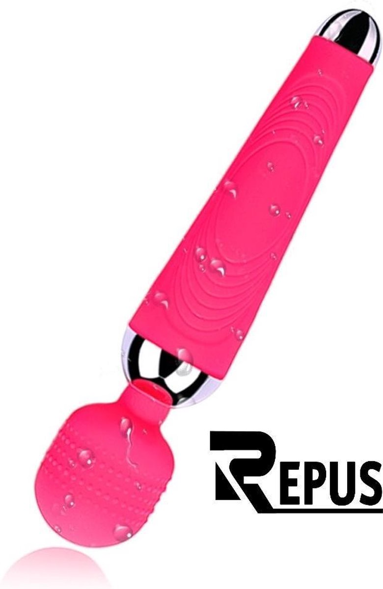 cadeau tip - Premium REPUS Magic Wand Vibrator voor Vrouwen - Heerlijk de Clitoris Verwennen - 10 Vibratiesnelheden standen - Rood/Roze