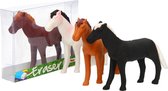 Paard Gum licht bruin In Transparant Doos 9 cm