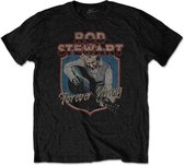 Rod Stewart - Forever Crest Heren T-shirt - L - Zwart