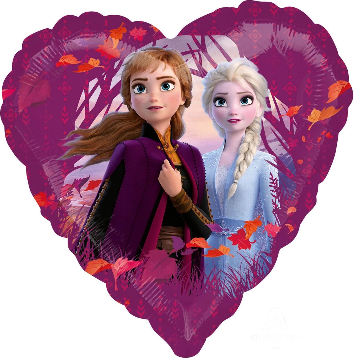 AMSCAN Standaard Folieballon Frozen Heart 2 S60 met verpakking