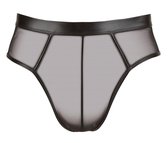 Wetlook Slip Met Open Achterkant - Zwart