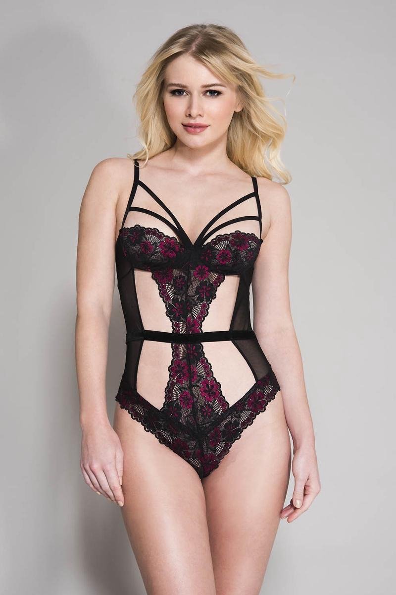 Goedkoopste Doorzichtige Body Met Roze Bloemen