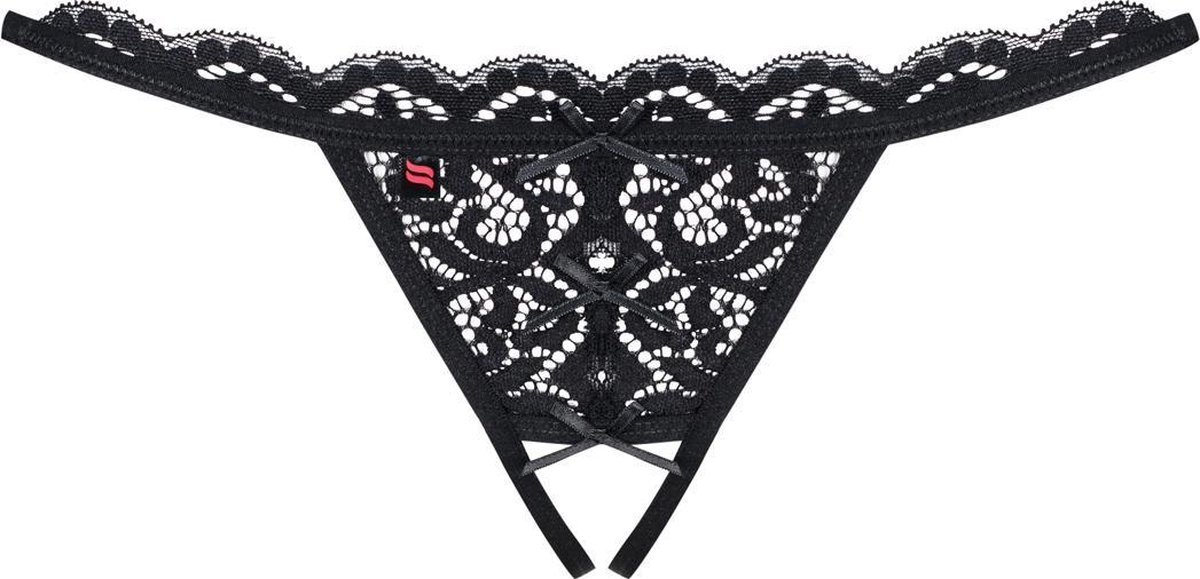Obsessive Openkruis String – Erotisch Onderbroek – Maat L/XL – Zwart