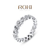 Roxi 18K wit goud vergulde hartenband ring  austrian crystal  maat 56, diameter 18mm