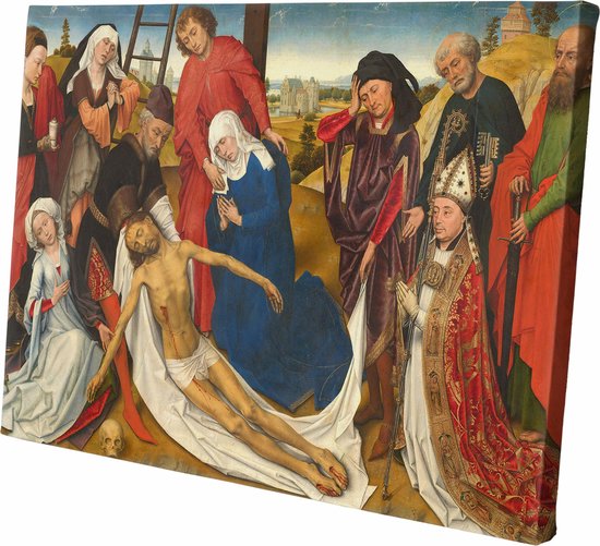 De bewening van Christus | Rogier van der Weyden  | 30 CM x 20 CM | Canvas | Foto op canvas | Oude Meesters