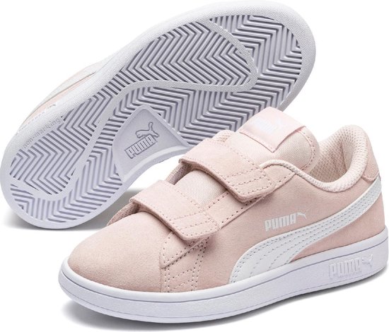 PUMA Smash v2 SD V PS Kinderen Sneakers - Rosewater-Puma White - Maat 32 |  Bestel nu!