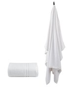 Homéé grote handdoeken wit 100x150cm set van 2 stuks 100% katoen badstof 450g.m²