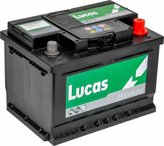 afbreken kroeg opraken Lucas Premium Auto Accu | 12V 60AH 540 CCA | + Pool Rechts / - Pool Links  |... | bol.com