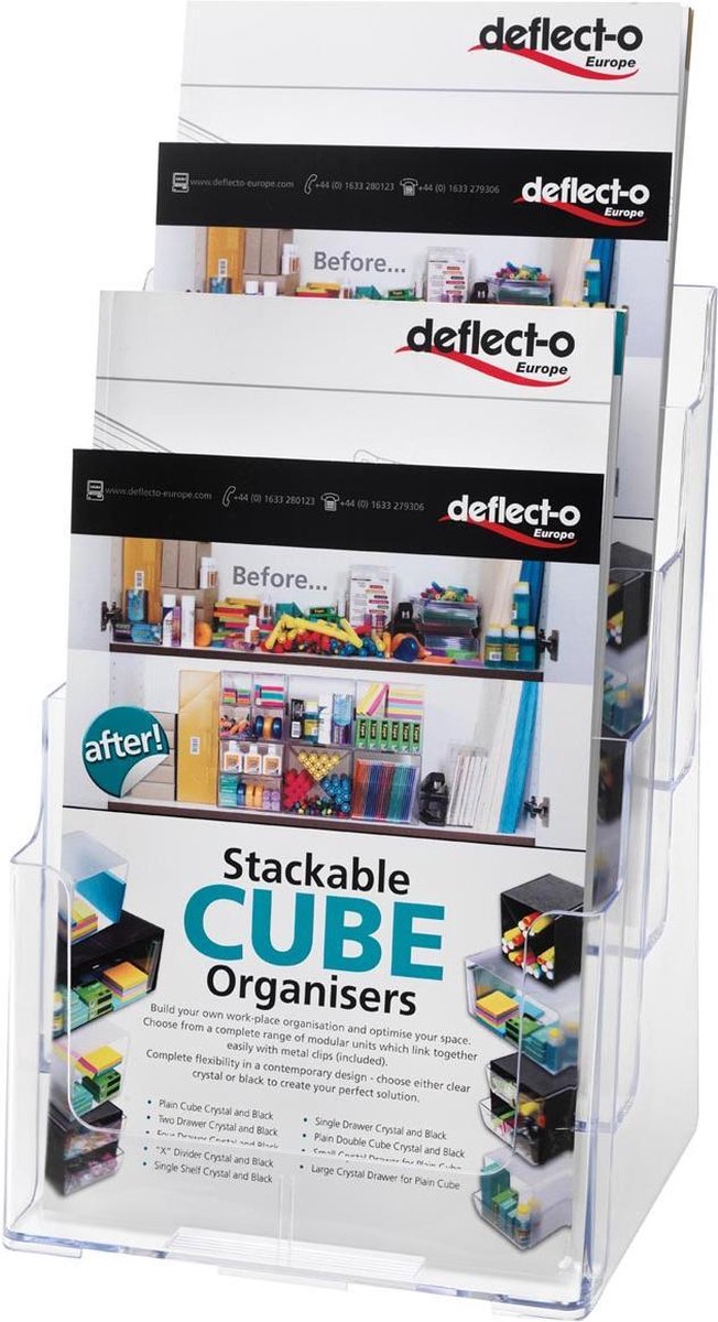 Deflecto folderhouder ft A4 | 4 opbergvakken