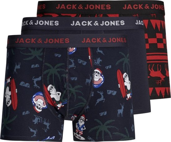 JACK&JONES Mannen 3-Pack Kerst Boxers - Navy Blazer - Maat M | bol.com