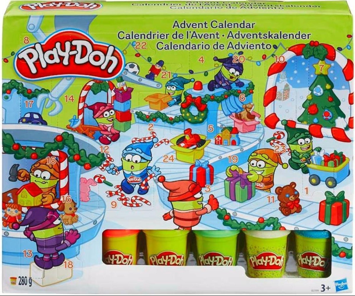 Play-Doh adventskalender 2025: 24 kleuren en 28 accessoires