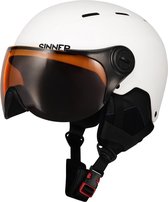 Sinner Typhoon Visor Kids Skihelm - Wit - Maat XXS/52 cm