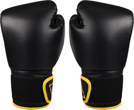 Avento Bokshandschoenen PU - 8 Oz - Zwart/Geel