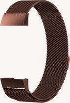 Fitbit Charge 3 & 4 Luxe Milanees bandje |Bruin / Bruin| Premium kwaliteit | Maat: M/L | RVS |TrendParts
