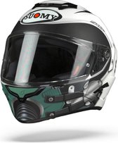 Suomy Stellar Cyclone Mat Wit Zwart Integraalhelm - Motorhelm - Maat XXL