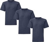Senvi Kids 3 Pack T-Shirt Ronde Hals Maat: 116 - Kleur: Blauw Mêlee