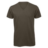 Senvi V-hals T-shirt 5 Pack 100% Katoen (Biologisch) Olive - L
