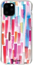 Casetastic Apple iPhone 11 Pro Hoesje - Softcover Hoesje met Design - Colorful Strokes Print