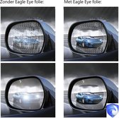 EagleEye -Anti regen Buitenspiegel folie- Anti mist, zicht en weerspiegeling voor Auto’s, Motoren, Vrachtwagens - Binnenspiegelsfolie-Anti vocht autofolie- Regenafstotend 80-80mm N