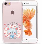 Apple Iphone 7 / 8 / SE2020 / SE2022 transparant siliconen hoesje - Kitty