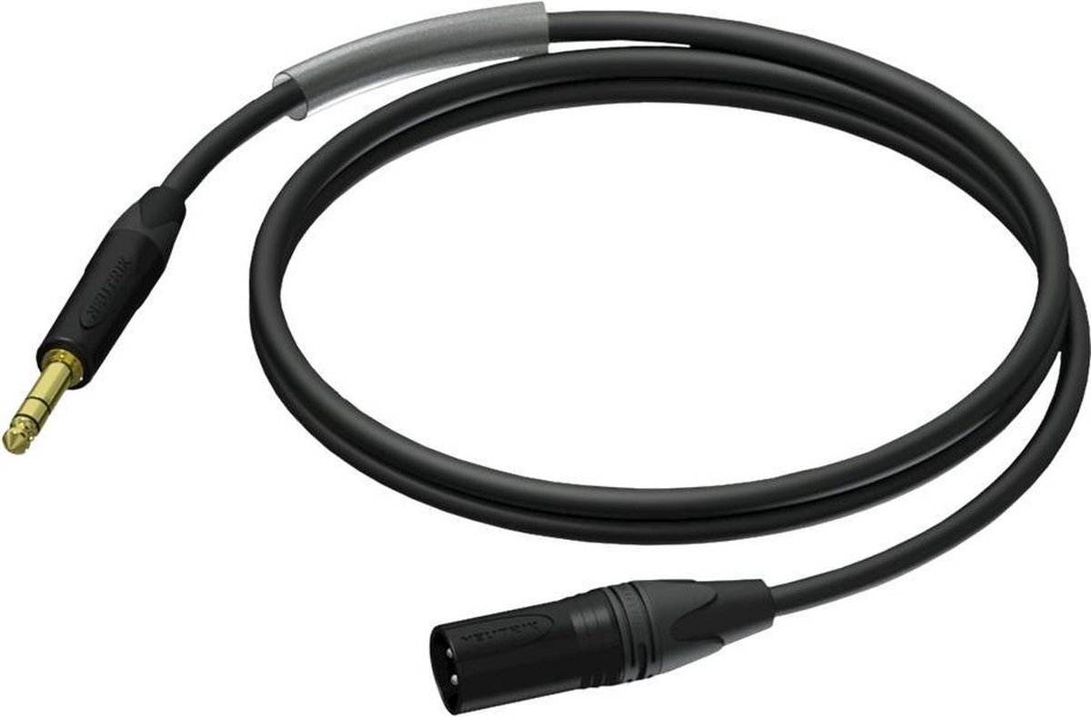 Procab / Neutrik PRA724 XLR (m) - 6,35mm Jack stereo (m) audiokabel - 3 meter