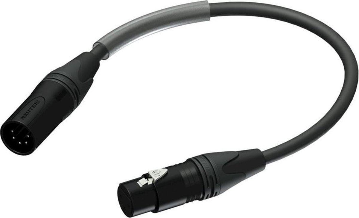 Procab / Neutrik PLP155 5-pins XLR (m) - 3-pins XLR (v) DMX adapter - 0,25 meter