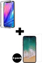 Hoes voor iPhone 11 Pro Max Hoes Shock Cover Met 2x Screenprotector Tempered Glass