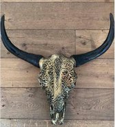 Vtw Living - Decoratief Beeld Skull - Buffelschedel - Polyresin - 64x65cm