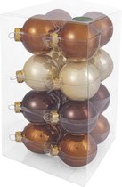 Decosy Glas Kerstballen (6cm) Box 16 Stuks Opal Natural Combi