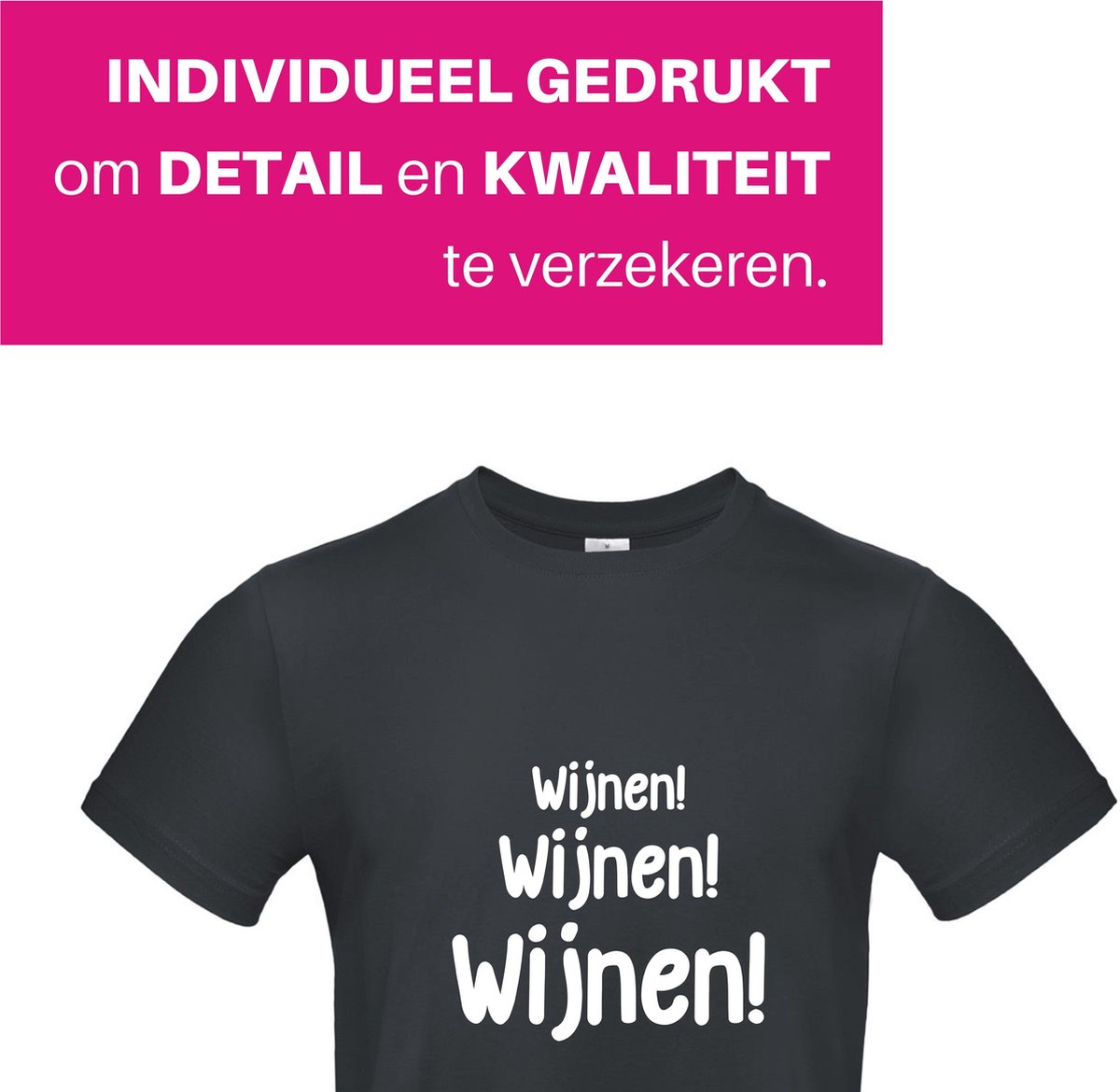 T-shirt Wijnen! Wijnen! Wijnen! XL zwart | bol.com