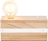 Tafellamp Whitewood 1-lichts hout/wit