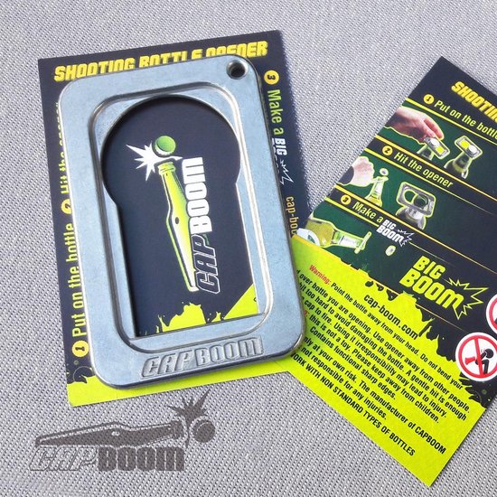 CAP Boom Shooting Bottle Opener 10 meter de lucht in mannen