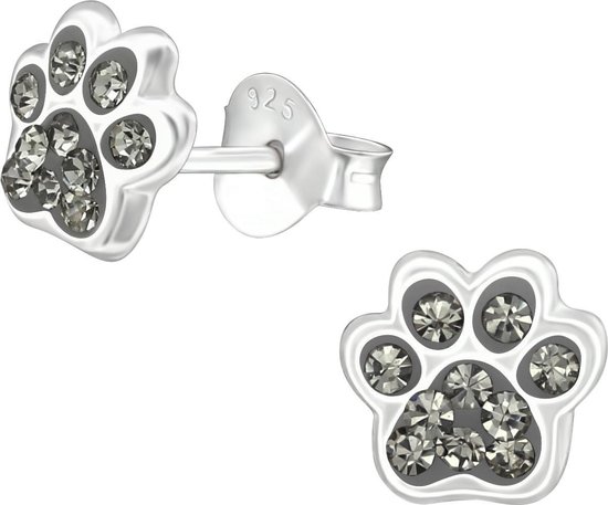 Boucles d'oreilles patte d'animal chien chat argent 7 mm gris | bol.com