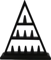 Sieradenhouder Piramide - Display voor Ringen - Hout - 30x35 cm - Zwart