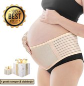 Premium Zwangerschap Steunband - Verstelbaar Buikband - Zwangerschapsband - Bekkenbrace - Bekkenband - Effectieve Ondersteuning - Rugklachten - Zwangerschapscadeau - Beige