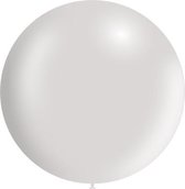 Lichtgrijze Reuze Ballon XL Metallic 91cm