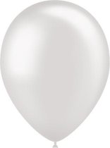 Lichtgrijze Ballonnen Metallic 25cm 10st