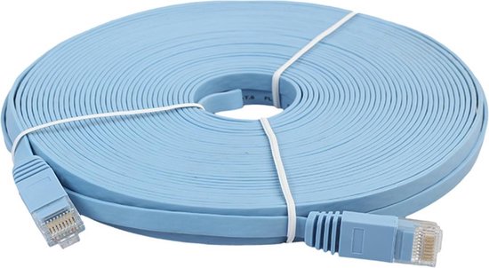 Split modder vraag naar Supersnelle Platte Kabel Cat 6 RJ45 Platte Netwerkkabel - LAN Ethernet Kabel  - Wifi... | bol.com