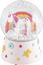 Floss & Rock Unicorn - Sneeuwbol Muziek - Large - 14 x 11 cm - Multi