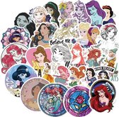 100 Sprookjes stickers met veel Prinssessen - Sticker mix Elsa, Anna, Ariel, Sneeuwwitje etc.