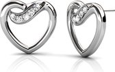 Dammade oorbellen - Swarovski Kristal - Zilverkleurig - Dames - Zagreb