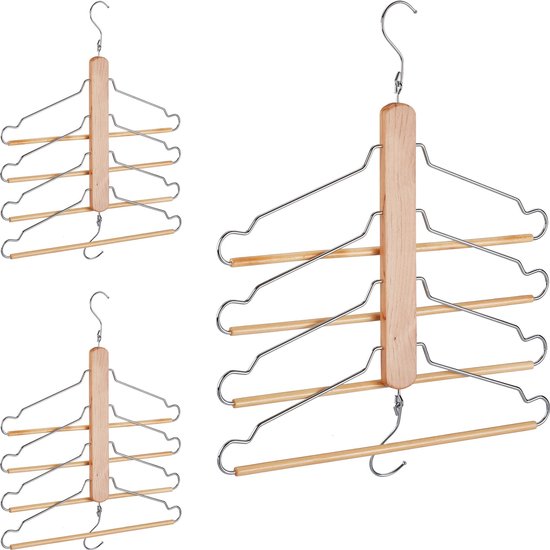 Diplomatieke kwesties Medisch lade Relaxdays 3x meervoudige kledinghanger - 4 kledinghangers - ruimtebesparende  hanger | bol.com