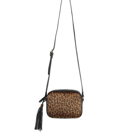 Crossbody Schoudertas Met Panterprint Dames Crossbodytas Leopard