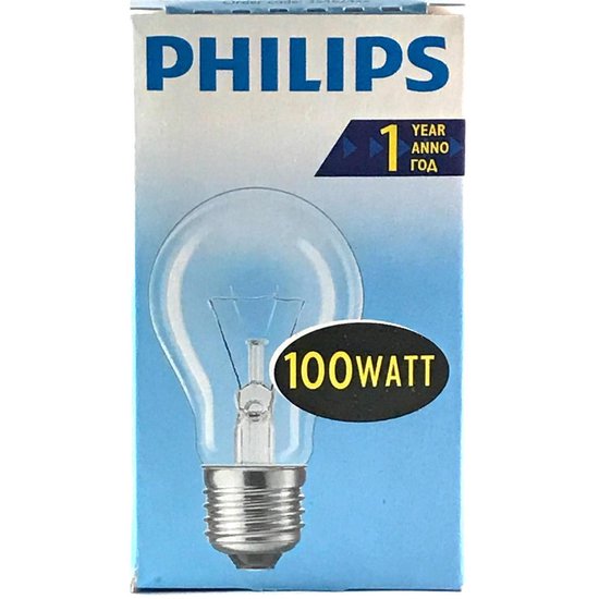 Philips Standaard Lamp 100 Watt Helder Gloeilamp 100W E27 | bol.com