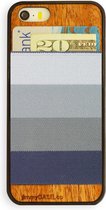 JimmyCASE iPhone SE/5S Wallet Case Grey Stripe