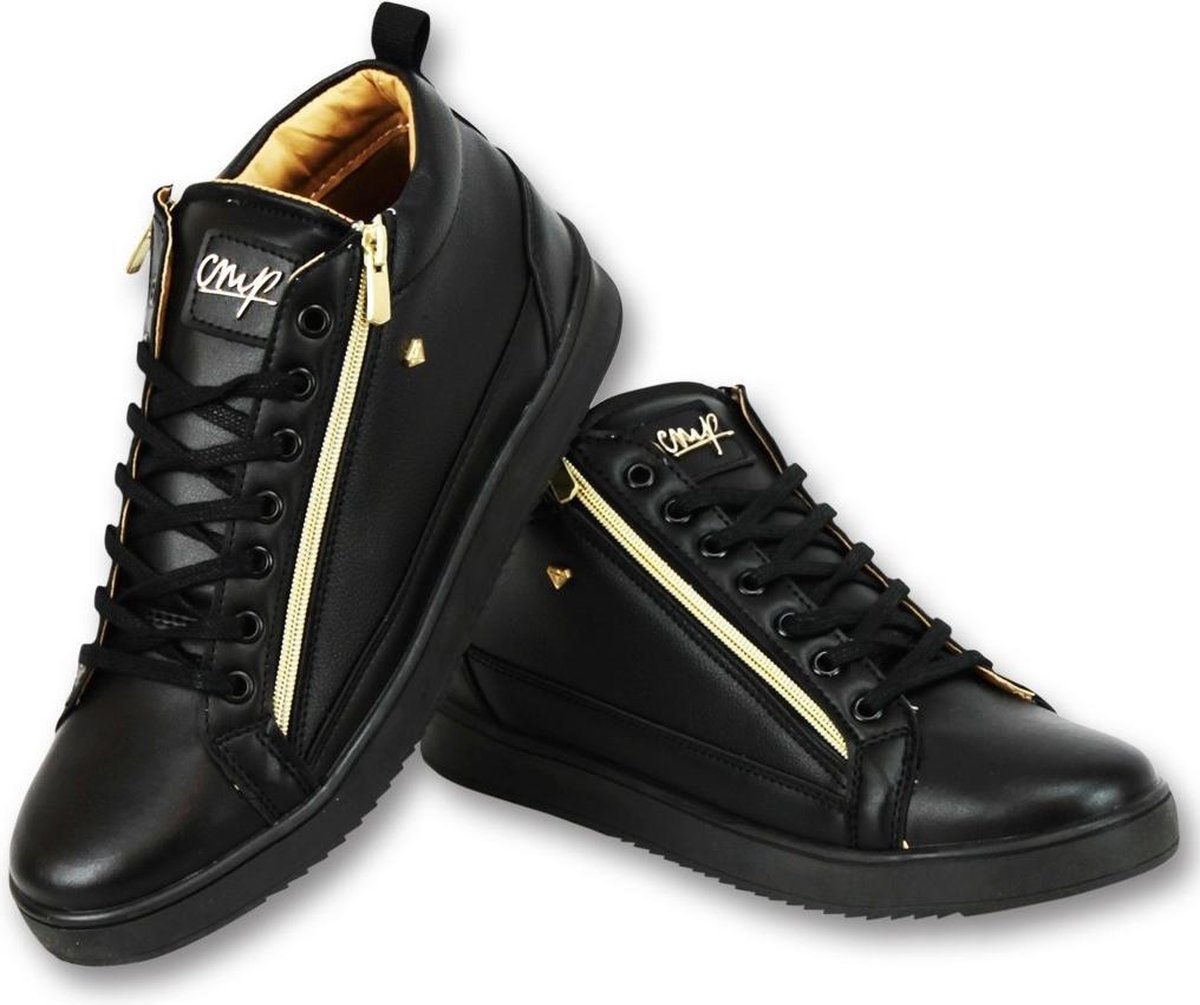 Cash Money Heren Sneaker Bee Black Gold V2- CMS98 -Zwart Maten: