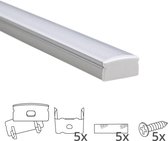 Profilé de bande LED surface 2M - 8 mm de hauteur - avec couvercle