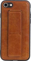 Grip Stand Hardcase Backcover voor iPhone 8 / 7 - Bruin