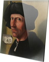 Portret van Jacob Cornelisz van Oostsanen | Jacob Cornelisz van Oostsanen  | Plexiglas | Wanddecoratie | 60CM x 60CM | Schilderij | Oude meesters | Foto op plexiglas