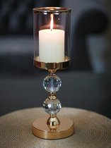 Luxe Kaarsen Kandelaar Met Kristal 35 CM Woondecoratie ( mandee.nl )